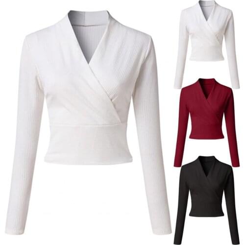 Knitting Shirt Cross Design Tight Solid Color Women Backing Knitwear for Outdoor Streetwear Tops