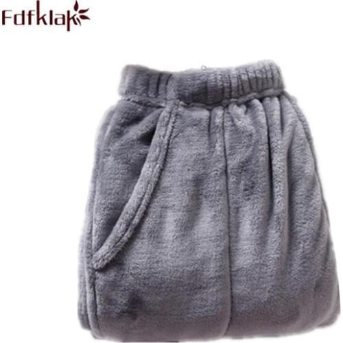 Winter Flannel New Women Sleep Bottoms Womens Pijama Trousers Underwear Pajamas Pants Sleepwear Long Pants 6 Styles E1072