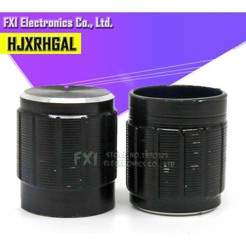 10pcs 15*17mm aluminum alloy potentiometer 15*17 knob rotary switch volume control knob black