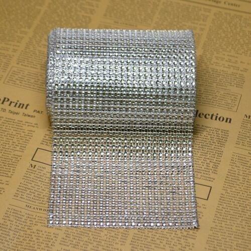 10 yard/915cm Mesh Trim Bling Diamond Wrap Cake Roll Tulle Crystal Ribbons Wedding Decorations Birthday Event Party Supplies