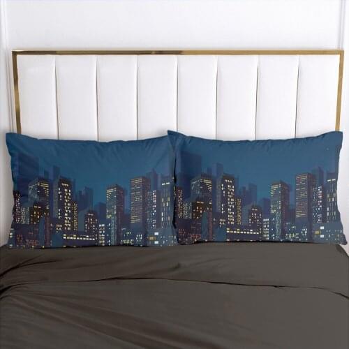 3D HD Custom Pillow Case Pillowcase 50x70 50x75 50x80 Decorative Pillow Cover Bedding City night Drop ship