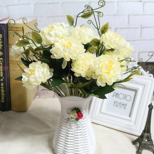 7 Head Simulation Daisy Flowers Silk Artificial Chrysanthemum Flowers DIY Bouquet Home Wedding Flores Office Party Decor