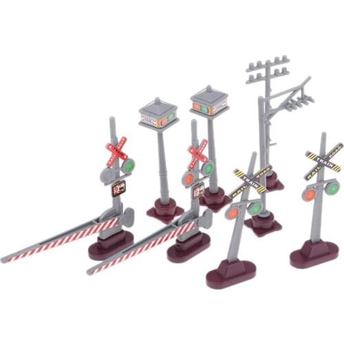 8Pcs Car Toy Accessories Traffic Road Signs Kids Traffic Sign Toy Children Play Learn DIY Model Scene Toy Game