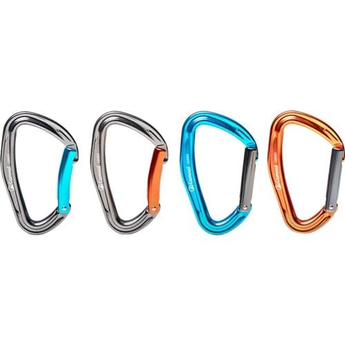 Aluminum D-Shape Carabiner Clip Heavy Duty Keychain Locking Buckle Camping Gear Climbing Accessories