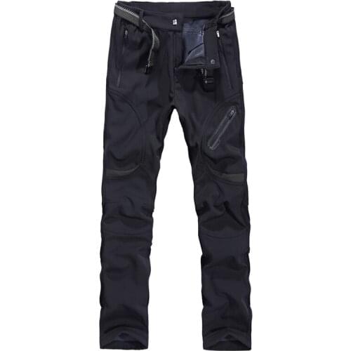 XL-9XL large size fat mens elastic soft shell warm pants winter outdoor hiking waterproof fleece lining warm trousers