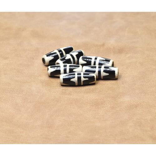 Tibetan style Double tiger teeth DZI Beads 11.5mm*30mm agate beads men and women jewelry DIY 1Pcs/lot Free Shipping