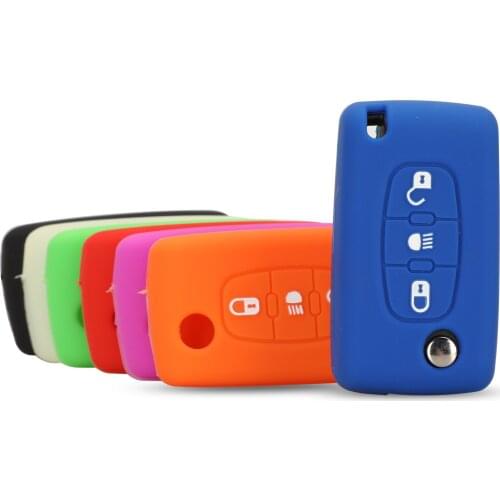 Jingyuqin Remote key Case For Peugeot 207 307 308 407 607 807 For Citroen C2 C3 C4 C5 C6 Flip Folding Car Key shell