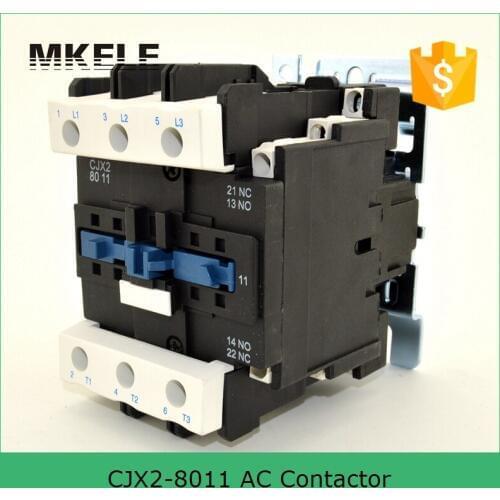 CJX2-8011 3P+NO+NC 80a 380v Coil Voltage Three Phase Contactor 380v Coil Ac Contactor With 85% Silver Contacts