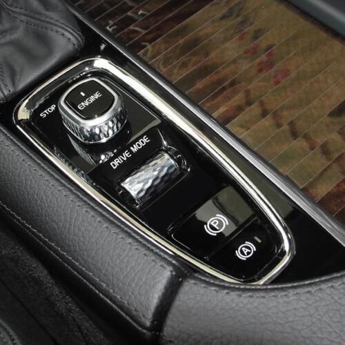 For VOLVO XC60 2018 2019 / XC90 2015-2019 ABS Chrome Interior Electronic Handbrake Stop Cover Trim Car Styling Accessories