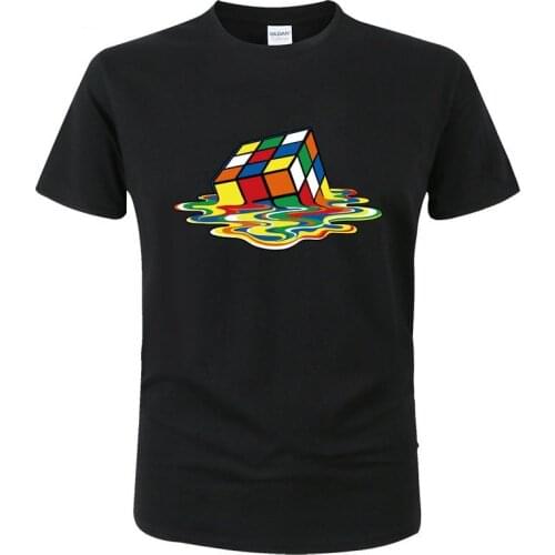 Summer Mens Oversized Comfortable Rubiks Cube T-shirt High Quality Mens Clothing Streetwear Magic Fashion Harajuku T-shirt