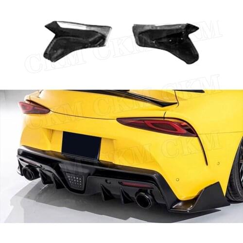 Carbon fiber Rear Bumper splitters FRP Black Rear Flaps apron for Toyota Supra A Style 2019 2020