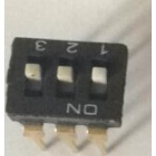China Quality KI-03 Black 3P DIP Switch 2.54mm 3 Position IC Encoder Switch Slide Switch KI-03H x 100PCS