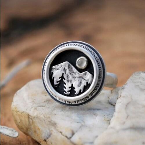 2021 Valley Series Summer New Sunrise Oriental Lady Ring Fashion Retro Simple Charm Party Jewelry Ring Adjustable Size