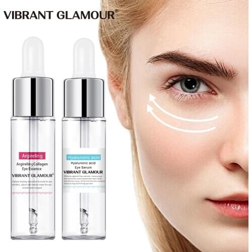 Hyaluronic Acid Six Peptides Collagen Eye Serum Set Anti-Wrinkle Remover Dark Circles Eye Bags Granules Moisturizer Essence