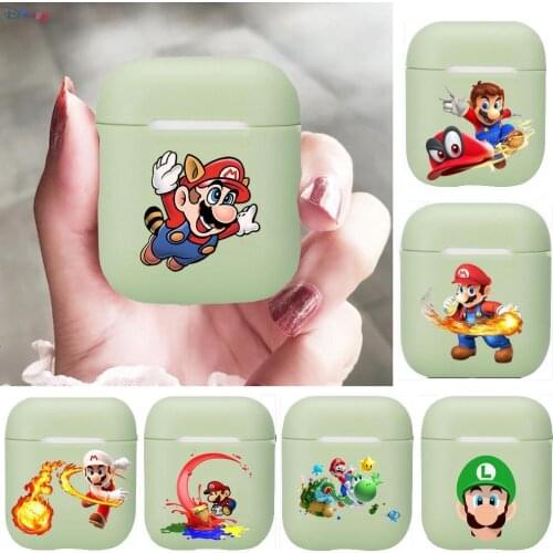 Cute cartoon m-mario Soft Silicone Cases For Apple Airpods 1/2 Protective Case Bluetooth Wireless Earphone Cover For Apple Air P