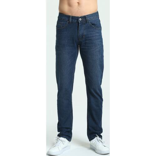 Jeans Mens Brand High Quality Stretch Blue Denim Jeans Fashion Pleated Pocket Trousers Pants Size 30 32 33 34 36 38 40