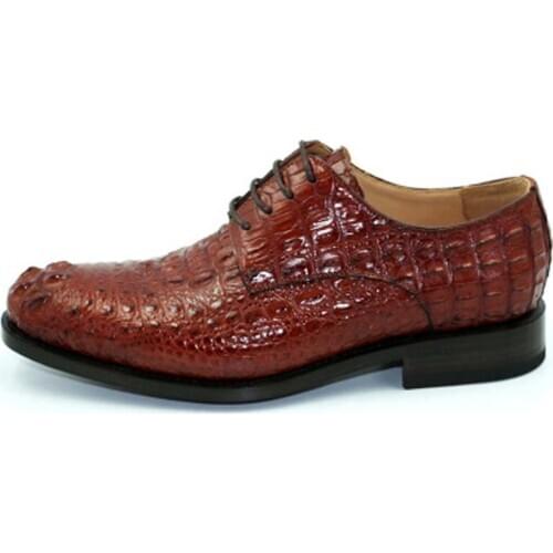 Hubu new crocodile Leather shoes Thailand Siam crocodile Men shoes Genuine leather sole men crocodile shoes