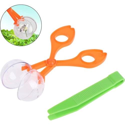 New Cute Nature Exploration Toy Kit for Kids Children School Plant Insect Biology Study Tool Set Plastic Scissor Clamp Tweezers