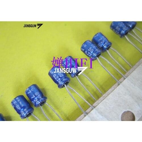 20PCS new ELNA CE-BP 50V0.22UF 4X5MM Blue robe Aluminum electrolytic capacitors 0.22uF/50V 85 degrees 0.22UF 50V