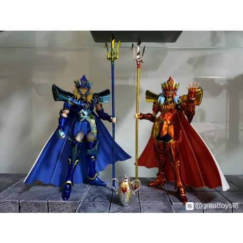 New Arrival Star Model cloth myth EX Sea Emperor Poseidon Action Figure Toy Metal Armor Model