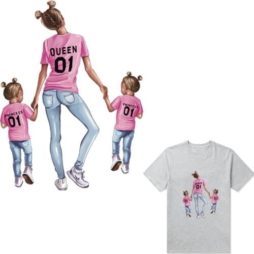 Queen And Her Girls Iron-On Transfers Washable New Design Clothing Deco Badges Heat Transfer Diy Accessory Iron On Transfer