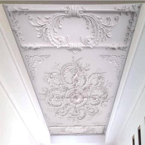 Ceiling 3D Embossed pattern Custom Photo Mural Wallpaper Living Room Bedroom ceiling wallpaper for walls 3 d