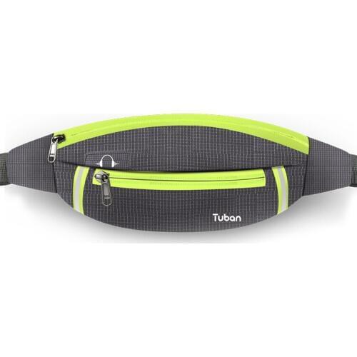 New Men Women Running Waist Bag Jogging Sports Fanny Packs Waterproof Resistant Money Mobile Phone Pouch with Headphone Hole