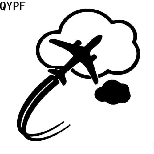 QYPF 14.8cm*15.8cm Special Creative Design Of Personality Style Plane Car Sticker Vivid Vinyl Decal Special Pattern C18-0775