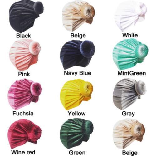 2019 Newborn Toddler Baby Boy Girl Kids Turban Cotton Beanie Hat Winter Warm Cap 11 Colours