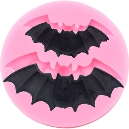 3D Bat Silicone Mold DIY Halloween Cake Decorating Tools Cupcake Topper Fondant Mould Candy Polymer Clay Chocolate Molds