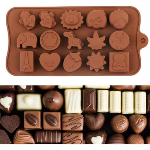 Silicone Candy Chocolate Cake Molds Lovely Animals Kitchen Baking Tools For Chocolate Candy Pudding Ice Resin Biscuits Homemade