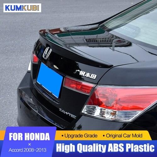 For HONDA Accord Spoiler 2008 2009 2010 2011 2012 2013 Accord High Quality ABS Material Car Rear Wing Primer Color Rear Spoiler