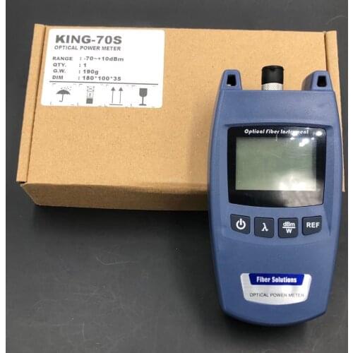 Optical fiber loss tester KING-70S optical power meter -70dBm~+10dB and -50dBm~+26dB universal interface