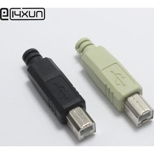 1set Type B Male USB Printer Scanner Extender Adapter Data Sync Coupler Converter DIY Repair Connector Free-Welding
