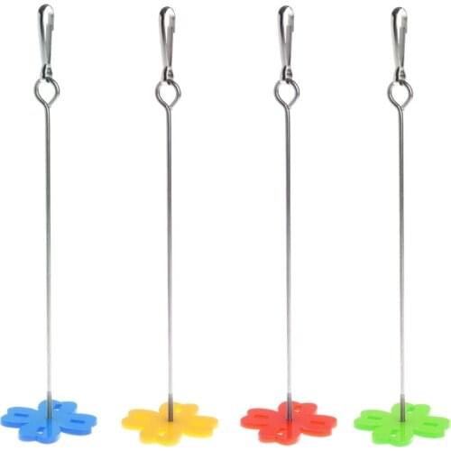 Parrot Fruit Fork Feeding Birds Hang Cage Stainless Steel Parakeet Skewer 2 Size