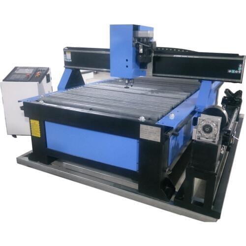 Factory price cnc pipe plasma cutting machine with drilling bits/Cheap cnc plasma cutting machine with 4 axis rotary steel