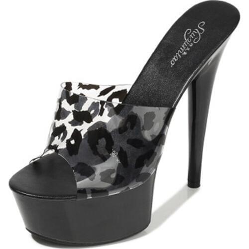 15 cm trade club sex shoes, waterproof platform Roman fish mouth lady high heel slippers