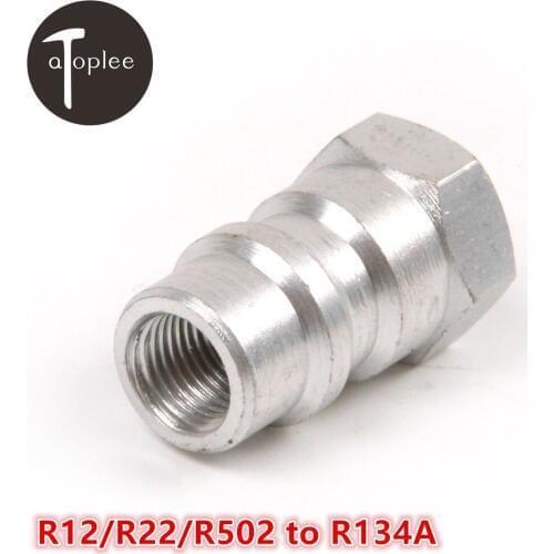 1PC R12/R22/R502 Screw To R134A Fast Conversion Adapter Valve 1/4'' to 8v1 Thread Connector Adapter Switch