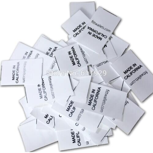 1000 pcs a lot customized non-woven fabrics care labels/custom clothing care labels/printed tags cut separately woven label