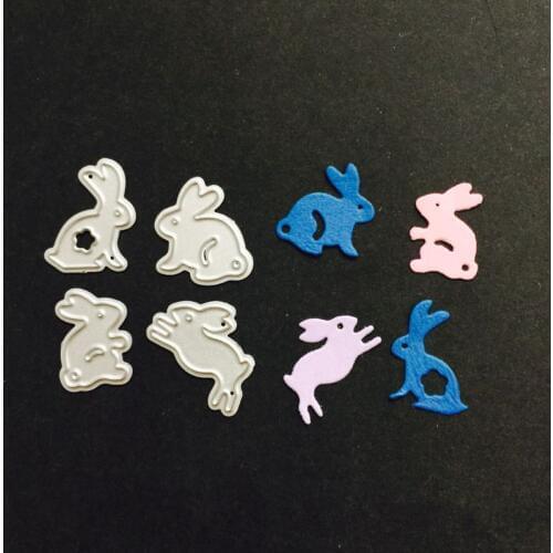 2019 Cute Rabbit Metal Cutting Dies Stencil DIY Scrapbooking Album Stamp Paper Card Embossing Crafts Decor