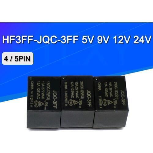 5PCS Relay HF3FF-JQC-3FF- 5VDC-1ZS 12VDC-1ZS 24VDC-1ZS(551) DIP5 1HS 4PIN 5V 12V 24V DC