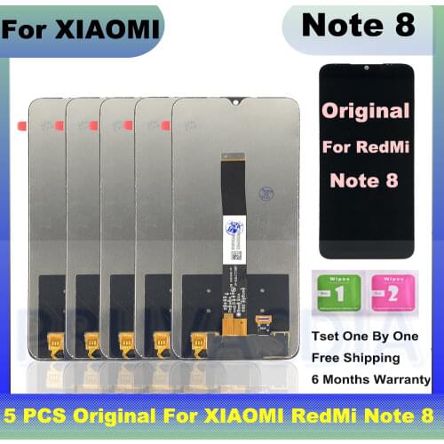 5 Piece Wholesale For Xiaomi Redmi Note 8 LCD Display Screen Touch For Redmi Note8 LCD Display Repair Parts Digitizer Assembly
