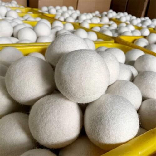 Softener laundry natural fabric virgin reusable wool dryer balls 5-pack 2-5cm