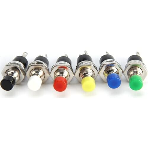 6PCS PBS-110 7MM Normally Open Momentary Push button Switch Push Button Micro Switch