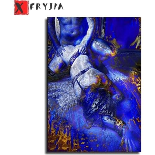 Diamond Painting Abstract art, sexy man woman love 5d Diamond Embroidery Full Diamond Mosaic Cross Stitch Rhinestone Decoration