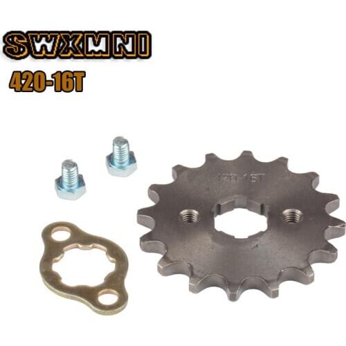 Motorcycle 420 Chain 16T 17mm 20mm Front Engine Sprocket Cog Fit Motorcycle ATV Gokart 50cc 70cc 90cc 110c 125cc Pit Dirt Bike