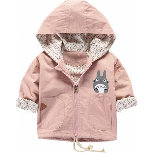 2021 New Spring Autumn Girls Windbreaker Coat Baby Kids Totoro Hooded Outwear Cartoon Baby Kids Coats Jacket children Clothing