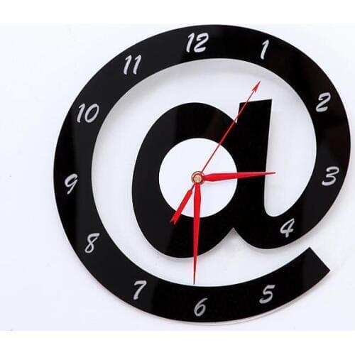 European creative living room wall clock Acrylic Mute @ overlapping digital decorative wall clock quartz clock