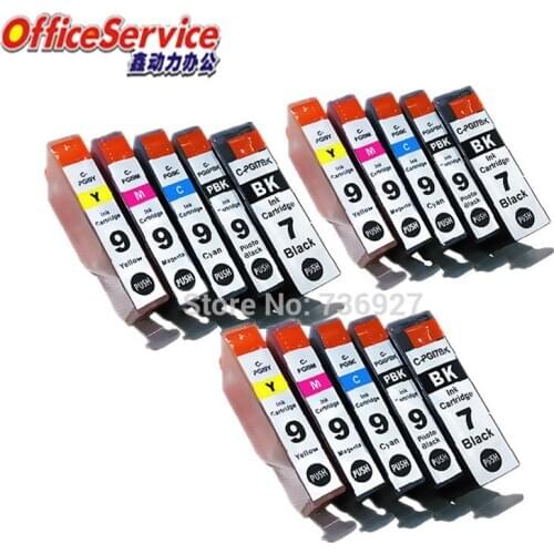 15X Compatible for PGI-9 PGI-7 PGI9 PGI7 ink Cartridge For Canon PIXMA MX7600 PIXMA iX7000 Pro9500 inkjet printer