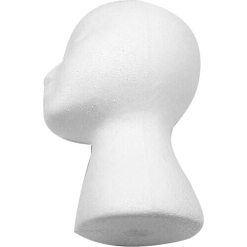 New Men Styrofoam White Styrofoam Foam Head Model Stand Wig Hair Hat Headset Mannequin Screen Shelf High Quality